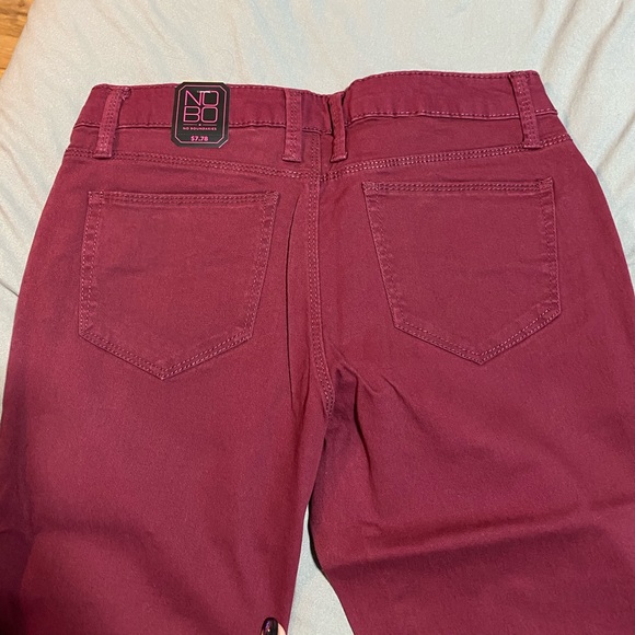 Maroon Skinny Jeans - Picture 2 of 3